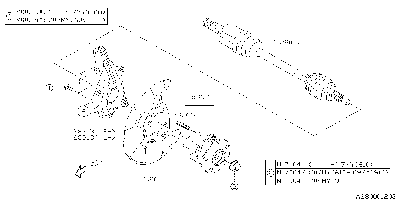 280_01 — FRONT AXLE