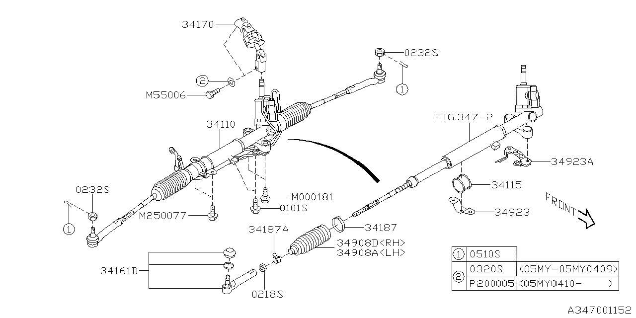 347_01 — POWER STEERING GEAR BOX 1