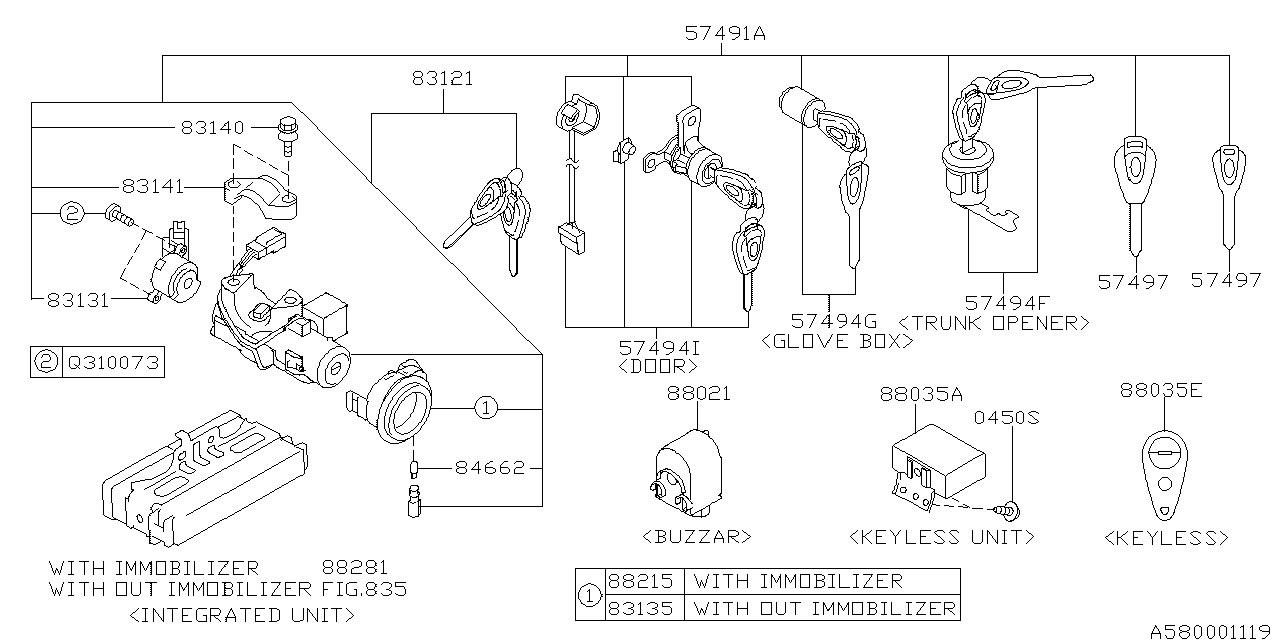580_01 — KEY KIT & KEY LOCK