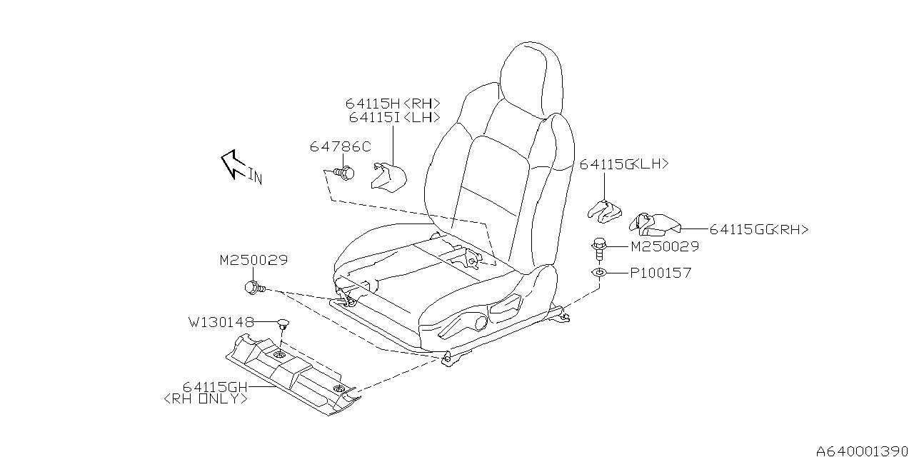 Seat Instrument Panel — FRONT SEAT 1